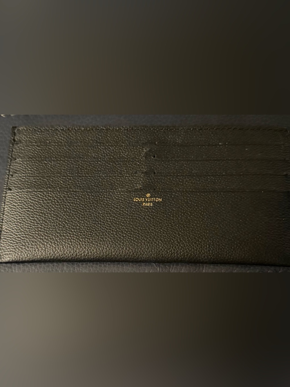 Louis Vuitton Black Leather Card Holder